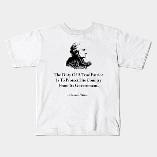 The Duty Of A True Patriot Kids T-Shirt